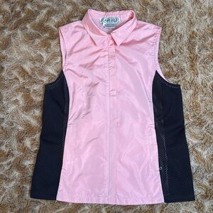 CARLISLE Pink and Black Sleeveless Vest SIZE 12